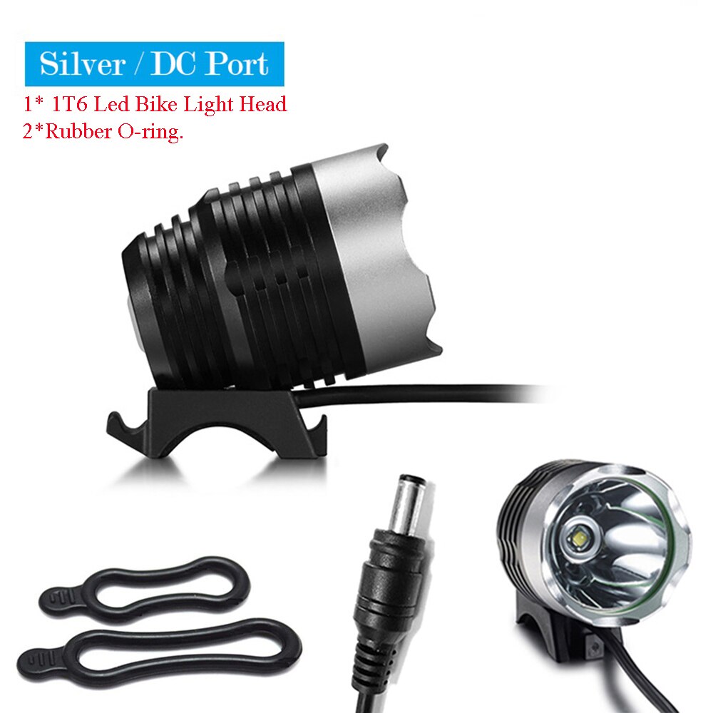 T6 LED Bike Light Front Handlebar Bicycle Spotlight MTB Lamp Riding Headlight DC USB Port for Cycling Mountain Bike Accessory ﻿: Red