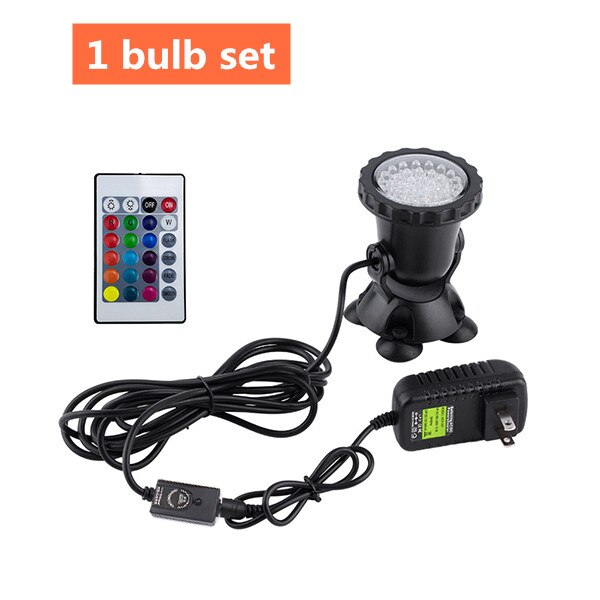 Vedenpitävä led vedenalaiset valot lamppu rgb vedenalainen kohdevalo uima-altaalle suihkulähteille lampi vesi puutarha akvaario valo: 1 lamppusarja / Au setti