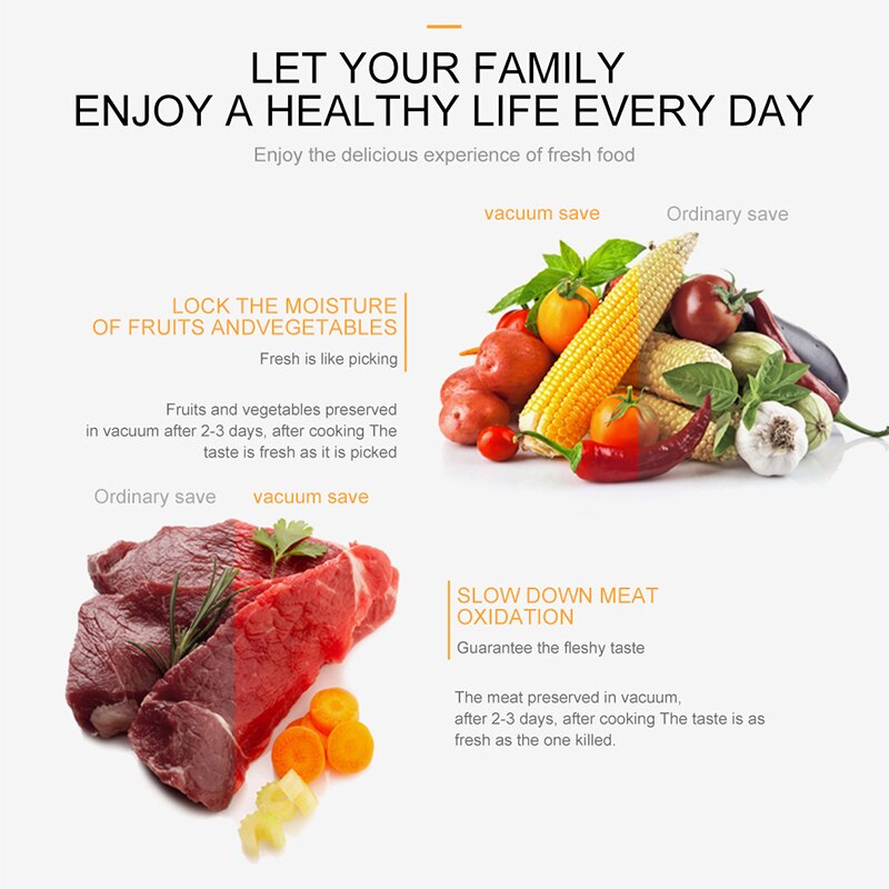 Home Food Packaging Machine Vacuum Sealer 220V 110V Sealing Fresh Film Sealer Vacuum Packer Mini China Vacuum Sealer Rolls Bags