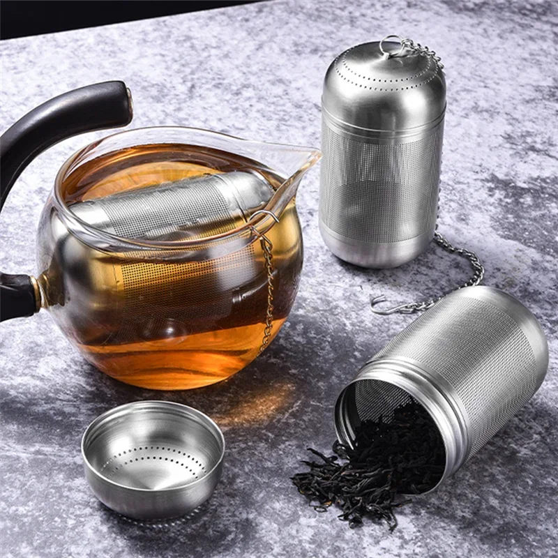 Colador de té de acero inoxidable, Infusor de té, hojas de té, especias, colador de bola, tetera, filtro de café de malla fina, utensilios para té
