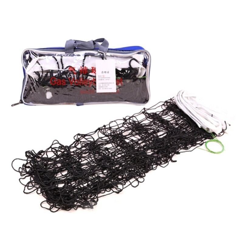 Sandvolleyballnett innendørs utendørs sport volleyballnetttrening 9.5 x 1m tennis bærbar hurtigstart universal