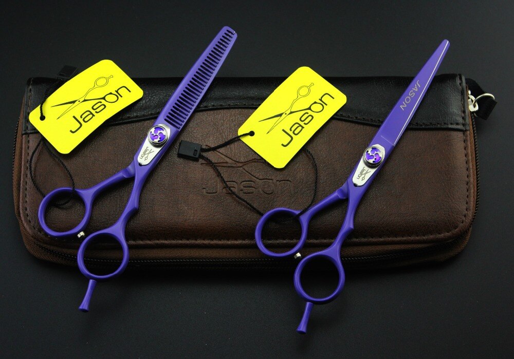 6 inch Brand Jason TOP GRADE Hairdressing Scissors JP 440C Barbers Cutting Scissors Thinning Shears Hair Scissors