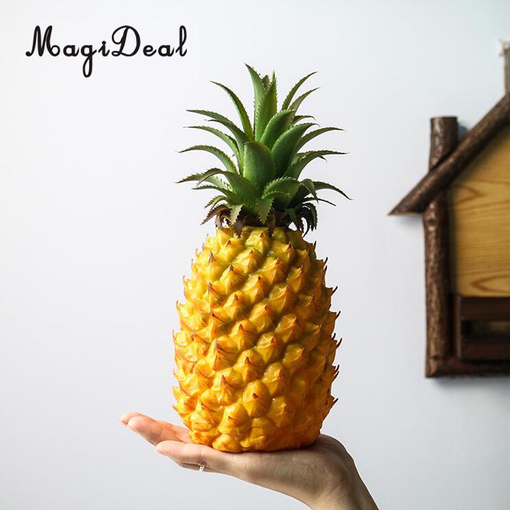 Magideal 23cm elävä keinotekoinen ananas muovi koriste hedelmät ruoka, keittiö ruokailutila pöytälevy koriste käsityö