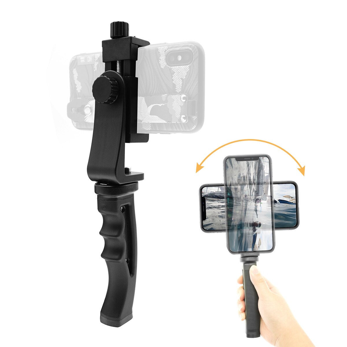 Anti-Slip Smartphone Hand Grip Stabilizer Mobile phone holder Cell Phone Video Holder Adjustable Phone Holder Rotatable Stand