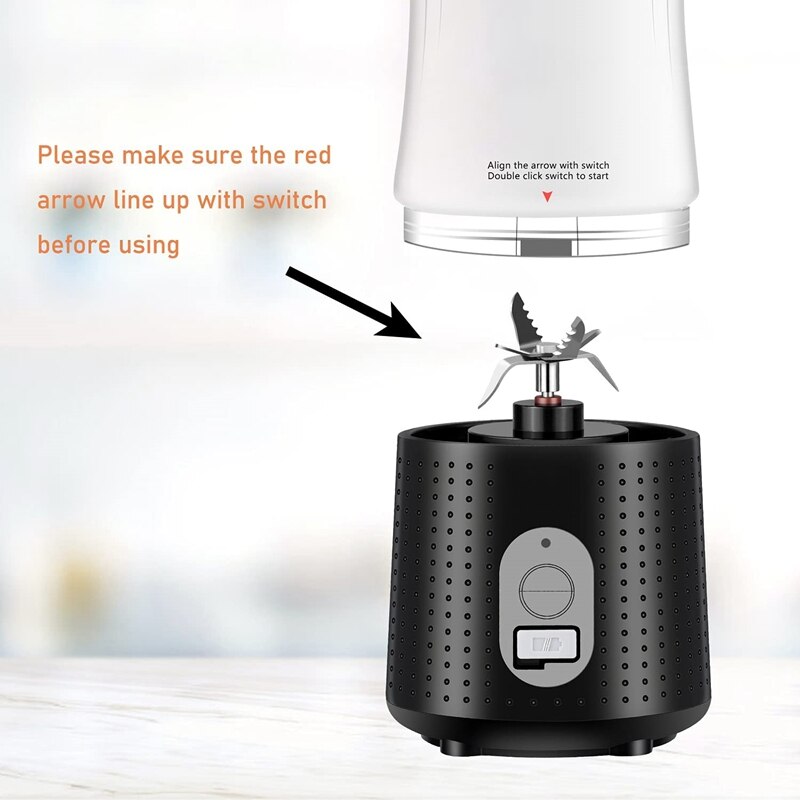 Portable Blender Personal Size Blender for Smoothies, Juice and Shakes, Mini Blender with 4000MAh Rechargeable Battery