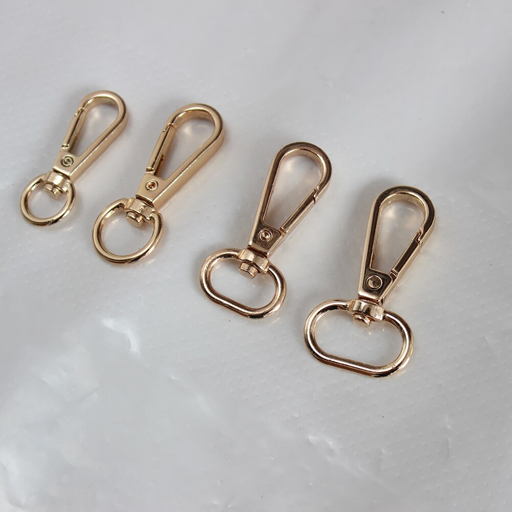 5Pcs 4 Sizes Metal Swivel Trigger Lobster Clasps For Bag Hook Key Chain DIY Zinc Alloy Gold Silver Belt Buckle Bag Accessories