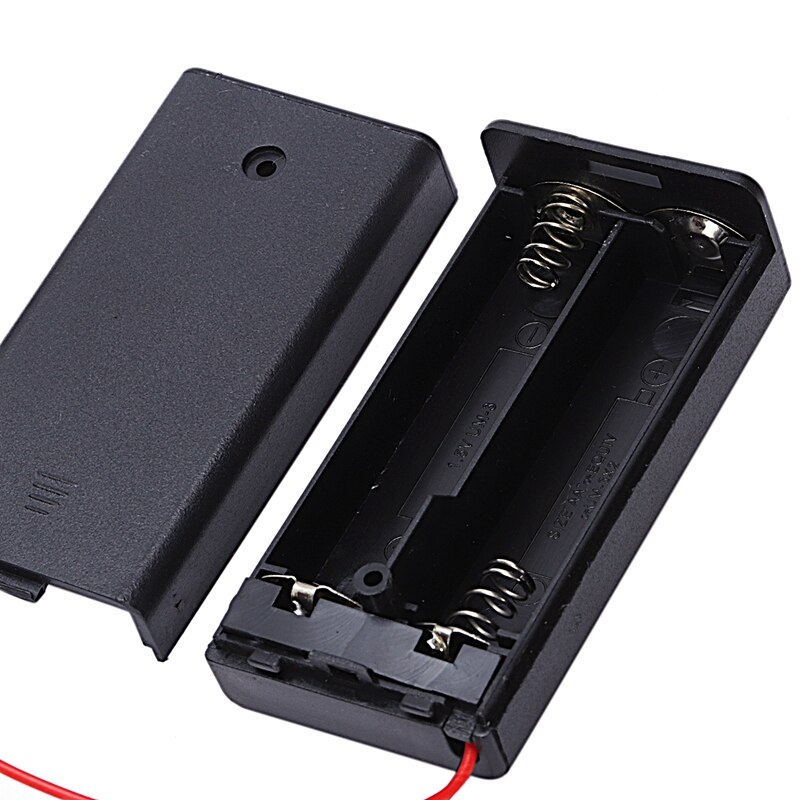 5PCS Plastica 2x1.5V AA Batteria Box Contenitore con Interruttore ON/OFF