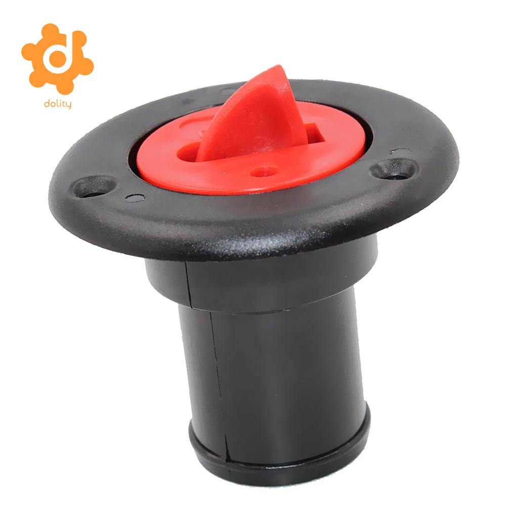MagiDeal negro Nylon 38mm 1 1/2 'cubierta de Gas de combustible relleno y tapa roja montaje al ras para barco