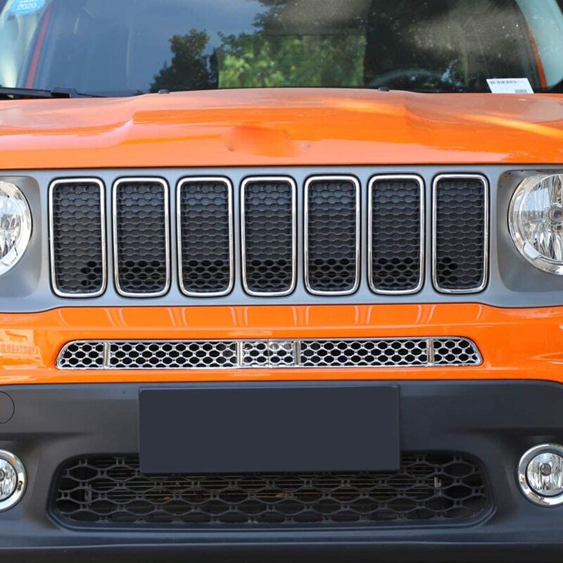 Filet anti-insectes en maille pour calandre avant, autocollant de garniture de couverture, accessoires extérieurs de voiture pour Jeep Renegade