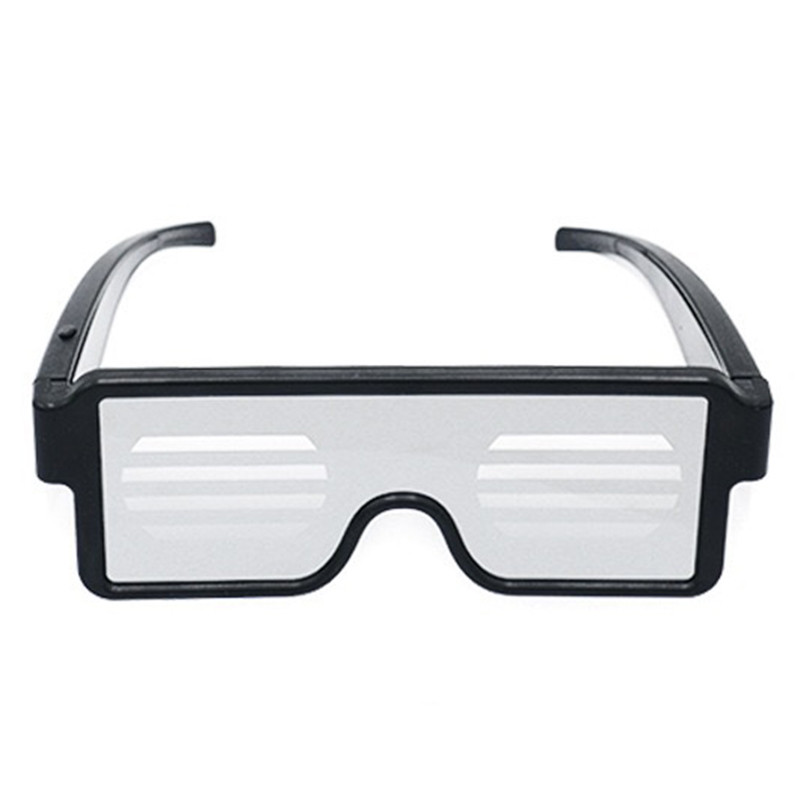 Mode Neon Led Bril Gloeiende Licht Festival Party Zonnebril Led Light Party Decoratie Nachtzicht Glazen: WHITE