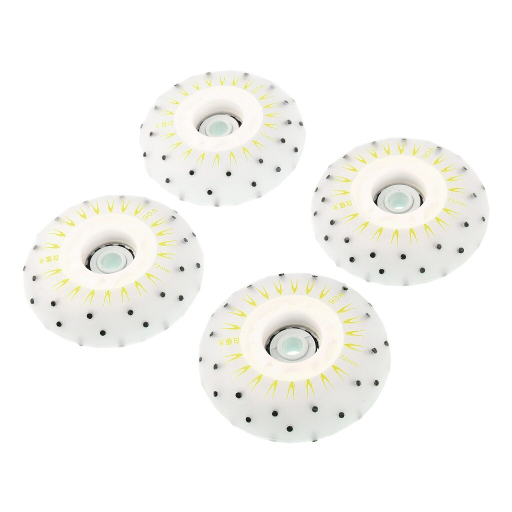 4 pièces multicolore patins à roulettes roues léger remplacement accessoire de patinage résistant à l'usure rouleau clignotant