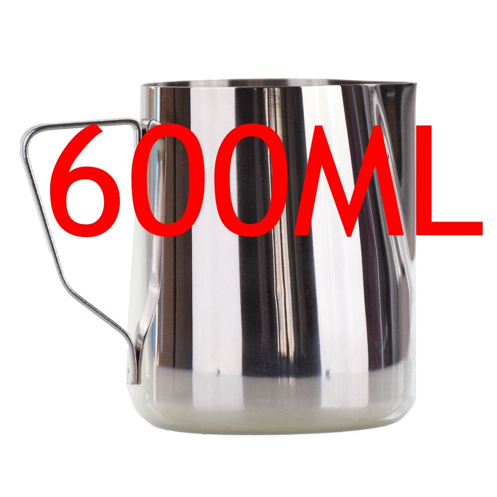 Coffee Milk Frothing Pitcher Cup 750/550/350ML Stainless Steel Espresso Steaming Pitcher V60 Maker: Licht Geel