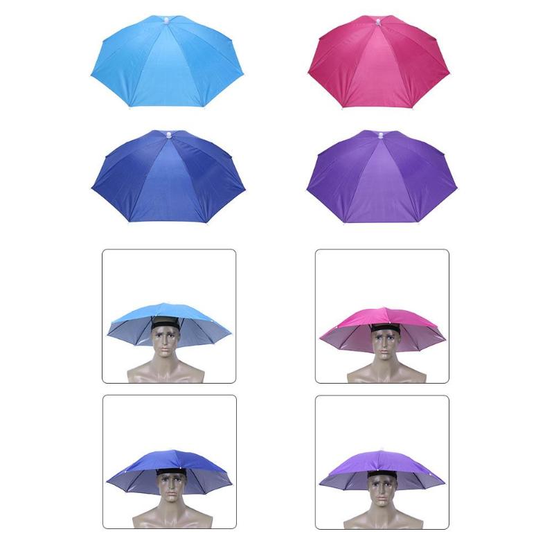 Sombrilla plegable para exteriores, sombrilla, sombrilla, sombrero, banda elástica antilluvia, protector solar de pesca para exteriores, herramienta para sombreros, sombrillas
