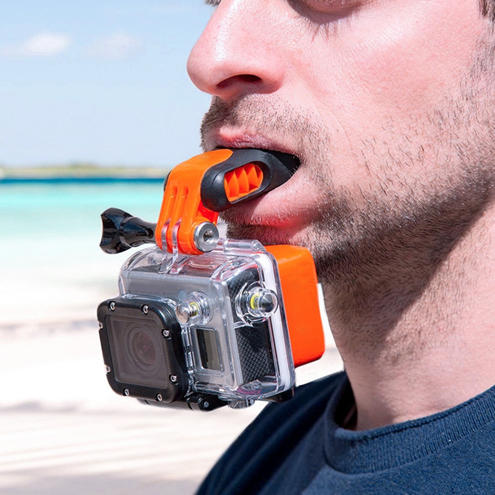 Portable Bite Snowboard Floaty Camera Accessories Mouth Mount Set Surf Braces Connector Mouthpiece Skating For Gopro Hero 7 6 5