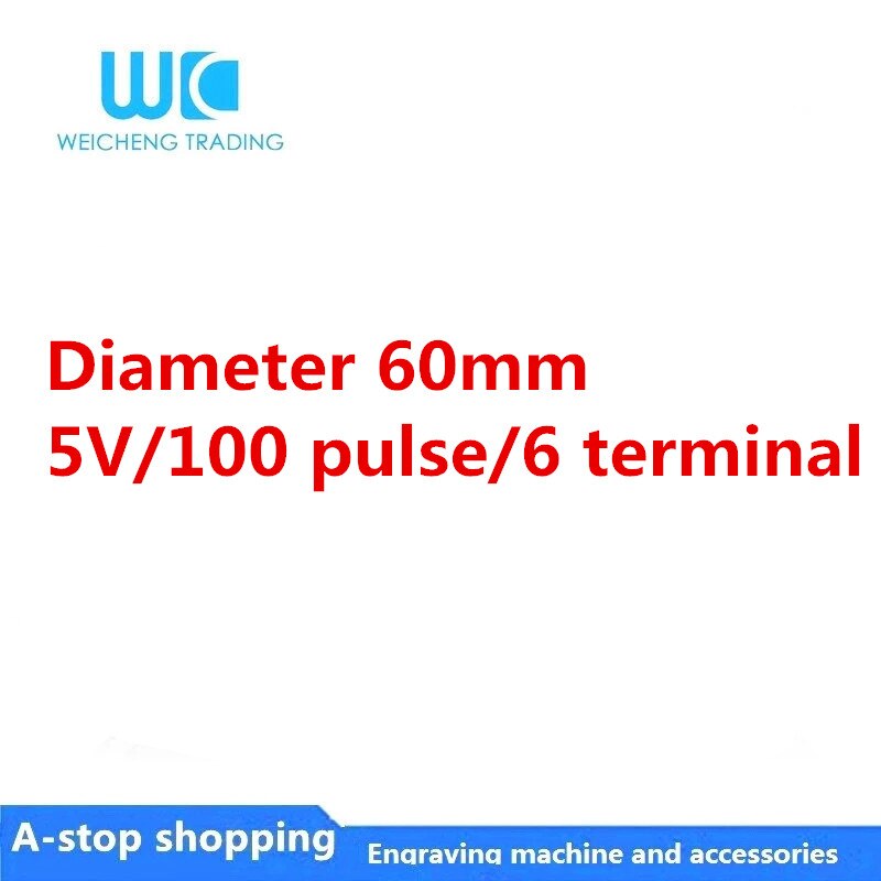 Manivela eletrônica para sistema cnc guangshu, kanedi, plc, gerador de pulso, manivela manual: 60mm 5V 6 terminal