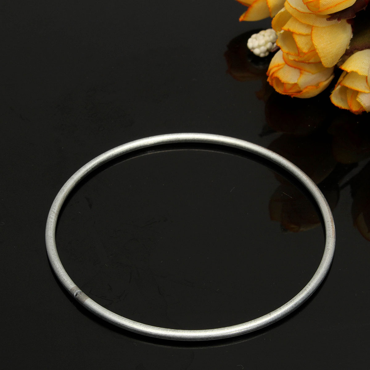 Mrosaa 1PC Dreamcatcher Round Silver Metal Hoop Ring For DIY Manual Handmade Wicker Crafts Tool Material Accessories