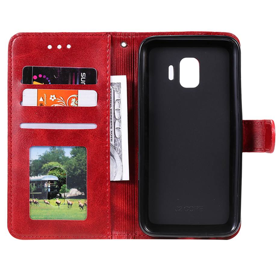 3D Ruit Leather Flip Case Voor Samsung Galaxy J4 Telefoon Case Voor Samsung Galaxy J4 J400F J400 SM-J400F case Back Cove