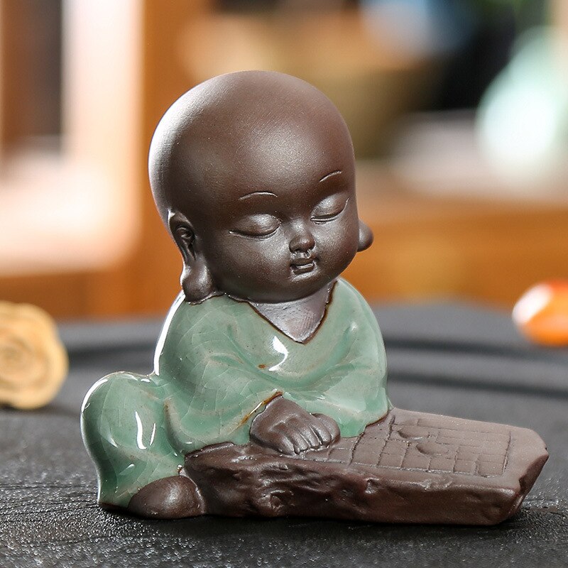 Handgjorda hantverk heminredning kina tur feng shui små ornament skrivbordsdekorationer buddha statyer te husdjur: T1114