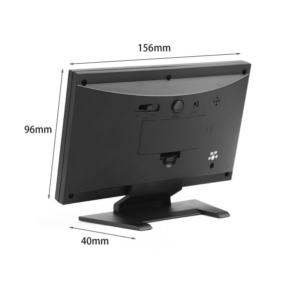 Elektronische Digitale Lcd Bureauklok Temperatuur Vochtigheid Monitor Klok Thermometer Hygrometer Weersverwachting Tafel Klok