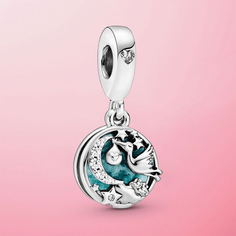 VENDITA CALDA 10 Stili 925 Sterling Silver Ciondola I Branelli di Fascino Fit Originale Pamura Del Braccialetto Del Pendente Della Collana del Regalo Dei Monili: Twinkling Stars