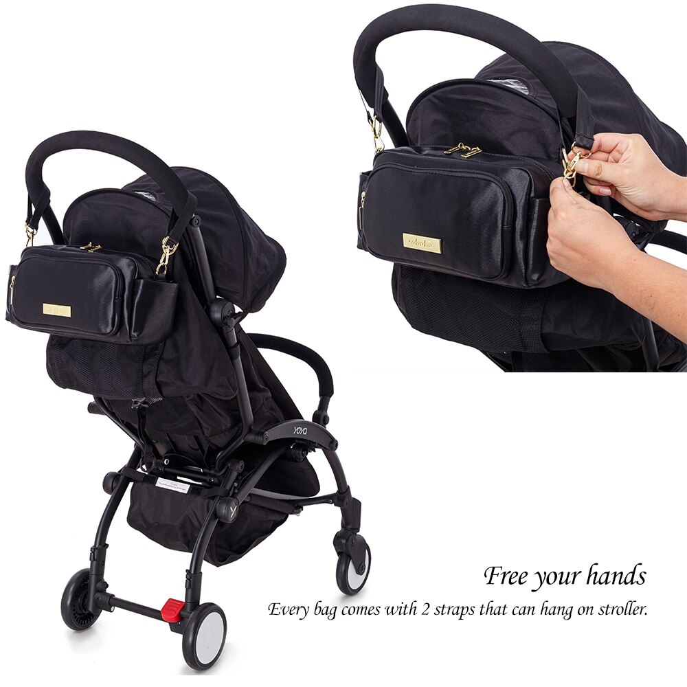 Soboba Luiertas Voor Mama Solid Mini Size Wandelwagen Zak Voor Pasgeboren Baby Buggy Kinderwagen Winkelwagen Mand Haak Kinderwagen Accessoires