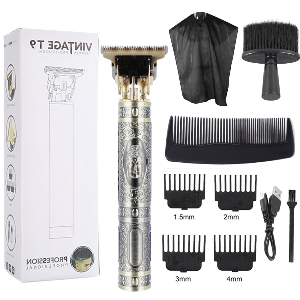 Electric Hair Clipper Barber Hair Cutting Machine Profession Baldheaded Hair Razor Cordless Men Beard Trimmer Shaver Hair Mower: Clipper Kit 7