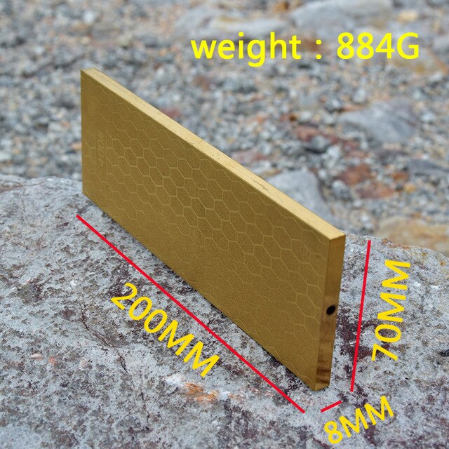 1 Pcs Diamond Knife Sharpener Sharpeing Stone Kinfe Stone Kitchen Tools Honing Blade Coarse Sharpen 400 1000 Grit Fixed base: Gold one