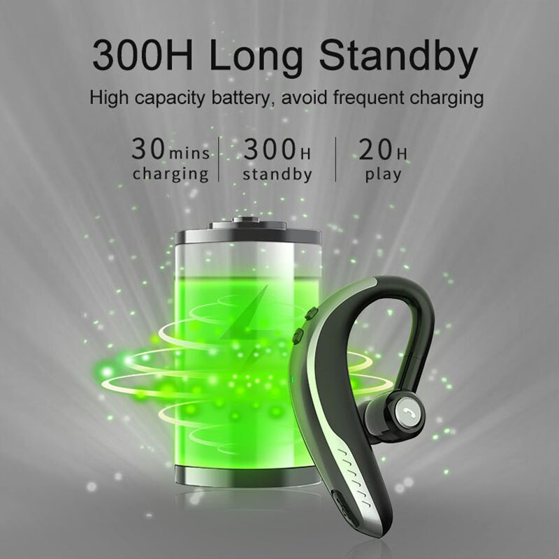 IPUDIS 5.0 Snel Opladen Bluetooth Oortelefoon Haak Draadloze Headset Handenvrij 190mAh met Microfoon