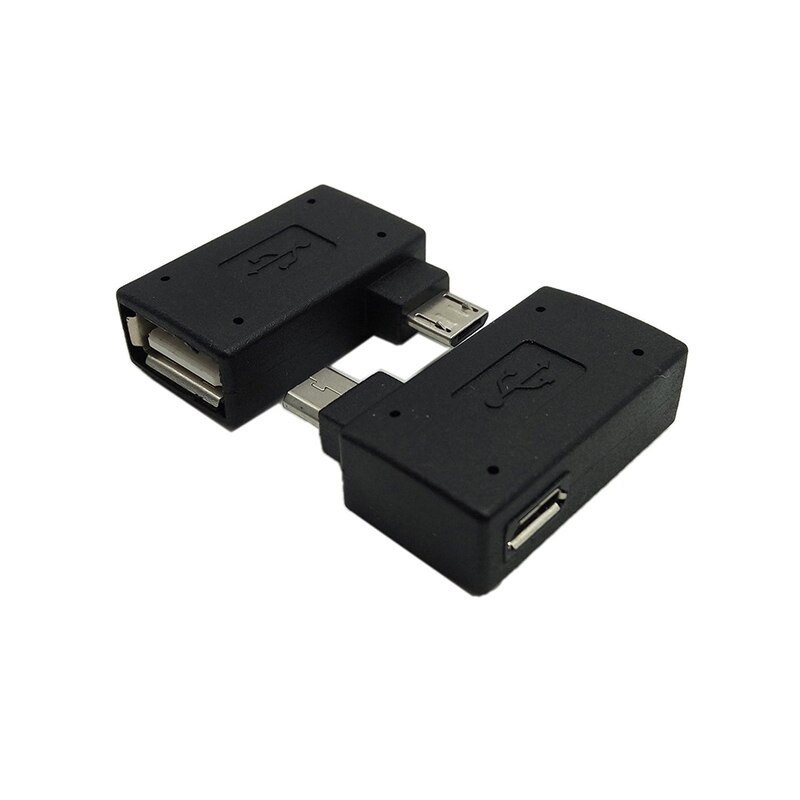 Micro Adapter Usb 2.0 Vrouw Naar Man Micro Otg Voeding Port 90 Graden Links 90 Haaks Usb otg Adapters: Left and Right