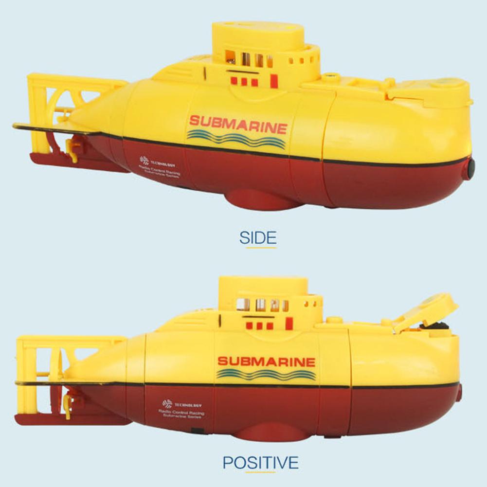 Mini RC Submarine Ship For GloryStar 6CH High Speed Radio Remote Control Boat Model Electric Kids Toy: Yellow