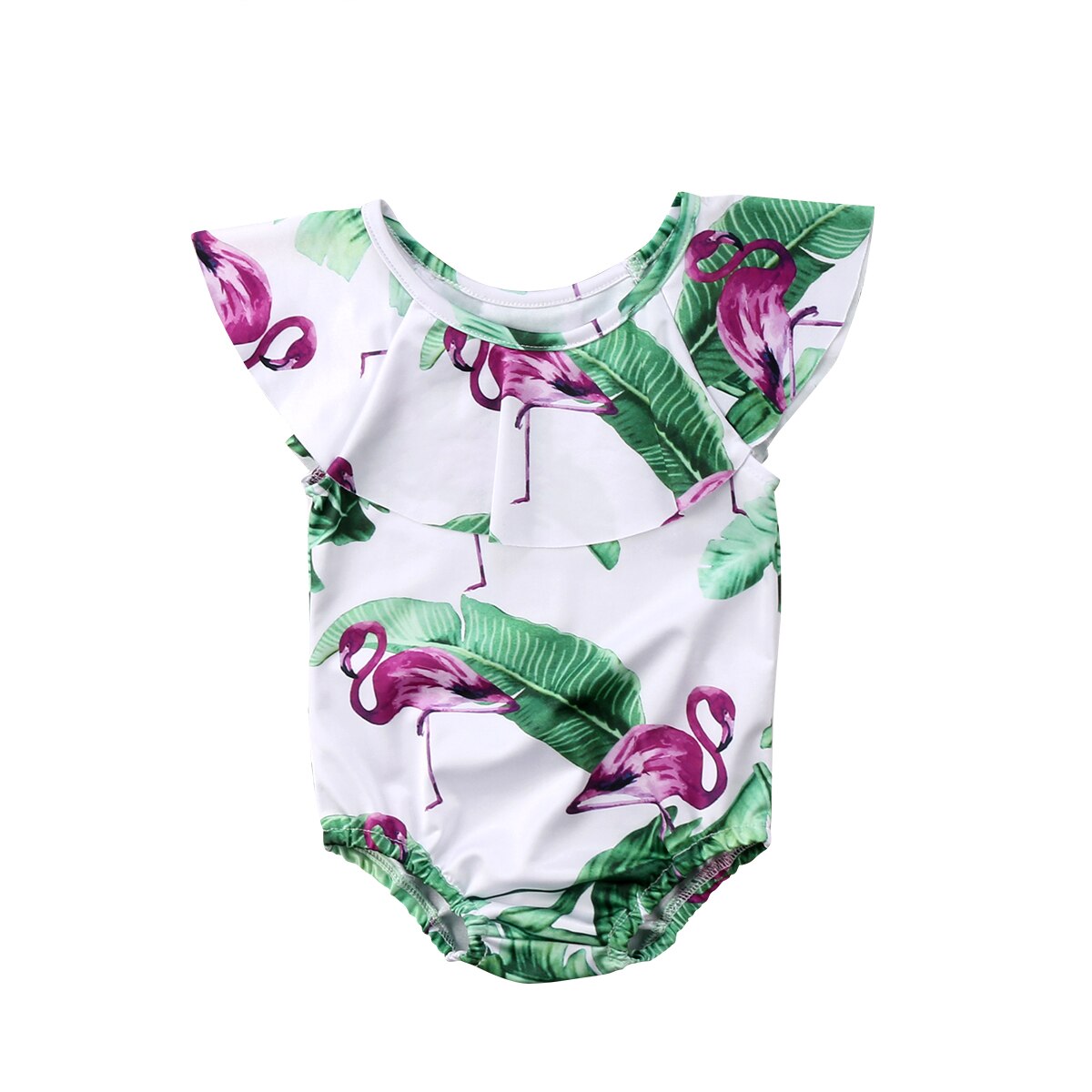 Søde flamingo print flæse badedragt til børn pige badetøj børn toddler baby pige badning stranddragter bikini børn