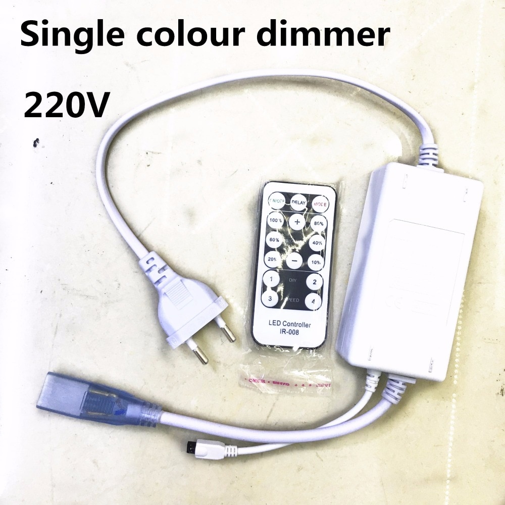 Led dimmer IR afstandsbediening verlichting dimmer 8-12mm Breedte CCT dimmer voor AC 220 v Enkele kleur led strip licht lamp