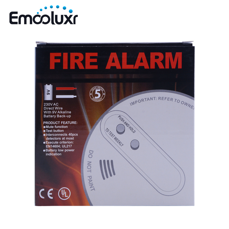 Wireless Smoke Heat Sensor Fire Alarm Detector for 433MHz Wireless Burglar Alarm System or Standalone Smoke Temperature Sensor