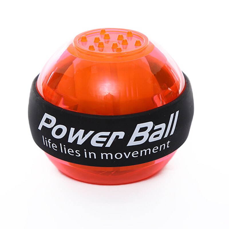 Wrist Ball Trainer Light Gyroscope Strengthener Gyro Power Ball Arm Exerciser Power ball Exercise Machine Gym Fitness Equipment: Orange