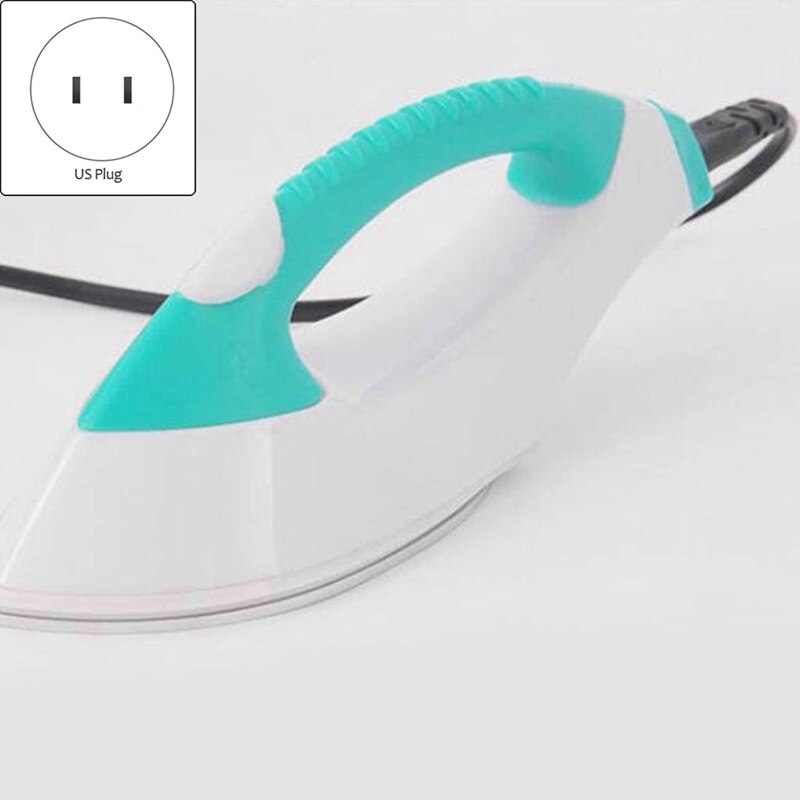 EAS-Mini Electric Iron Handheld Ironing,Small Portable Travel Sewing Supplies Nonstick Soleplate Lightweight Heat Up