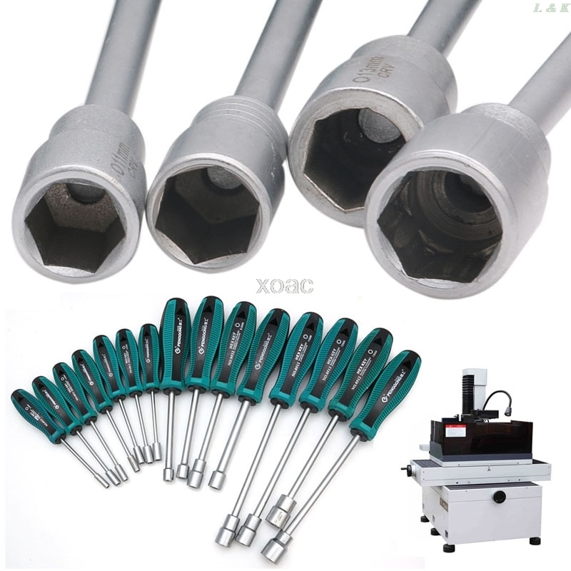 3-11mm Metal Socket Driver Hex Nut Key Wrench Screwdriver Nutdriver Hand Tool M08