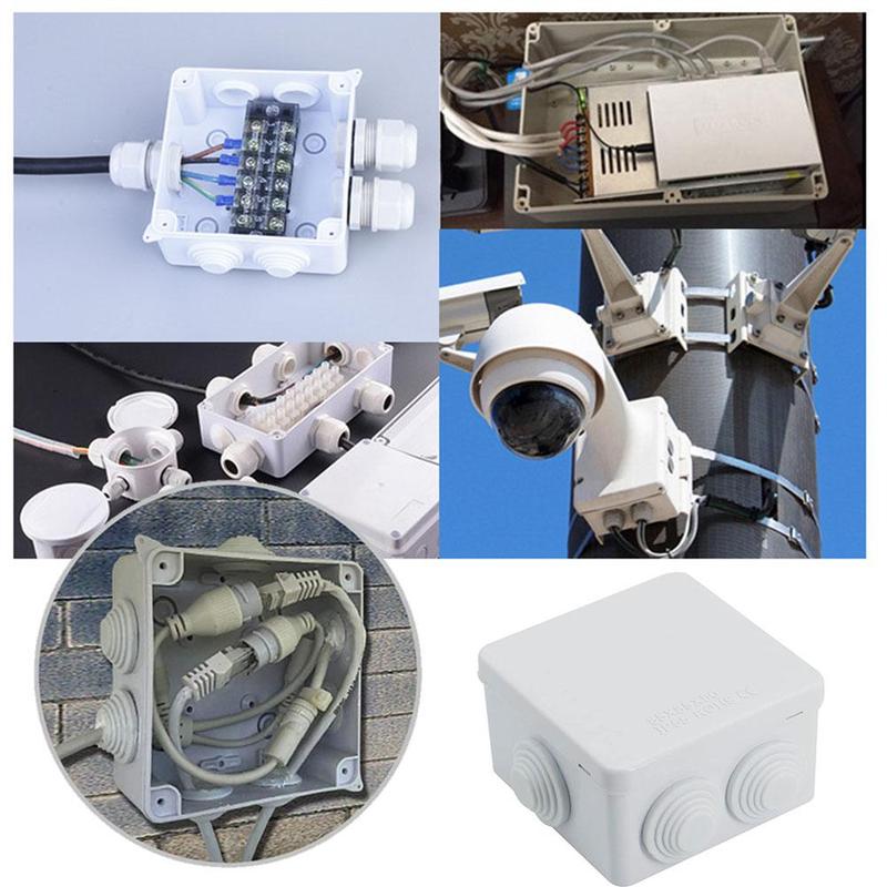 ABS Plastic IP55 Waterproof Junction Box DIY Outdoor Electrical Connection box Cable Branch box