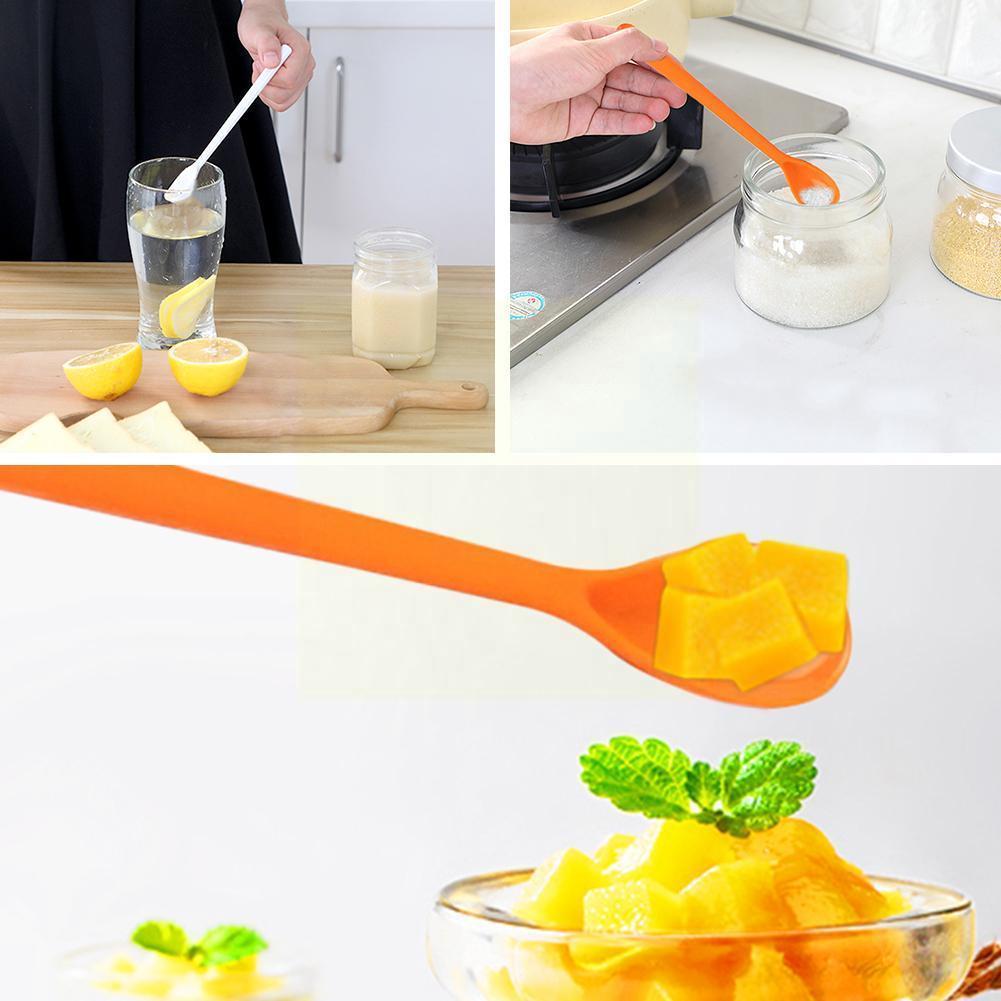 Long Handle Color Plastic Coffee Spoon Melamine Stirring Spoon Soup Melami Coffee Stirring Tableware Spoon Spoon Spoon Tea Y2f4