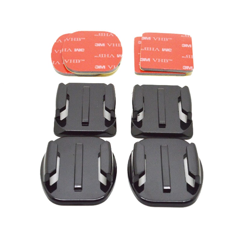 2x Flat 2x Curved Mounts 4x 3M Adhesive pads for GoPro Hero 5 4 3 2 SJCAM SJ4000 SJ5000 SJ5000x EKEN H9 Xiaomi Yi Action camera