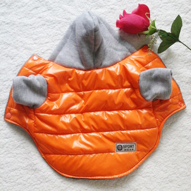 Ropa de invierno para perro mascota, chaqueta de plumas cálidas, abrigo impermeable, sudaderas con capucha de S-XXL para Chihuahua, perros medianos y pequeños