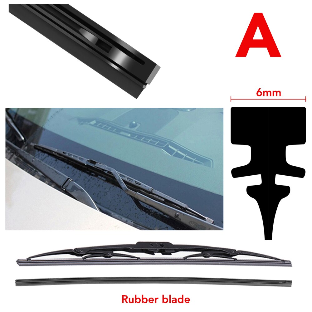 Windscreen wipers Insert Rubber strip Refill Car Accessories for Nissan Qashqai J11 J10 Juke X-Trail T32: 20" / A-6mm wide