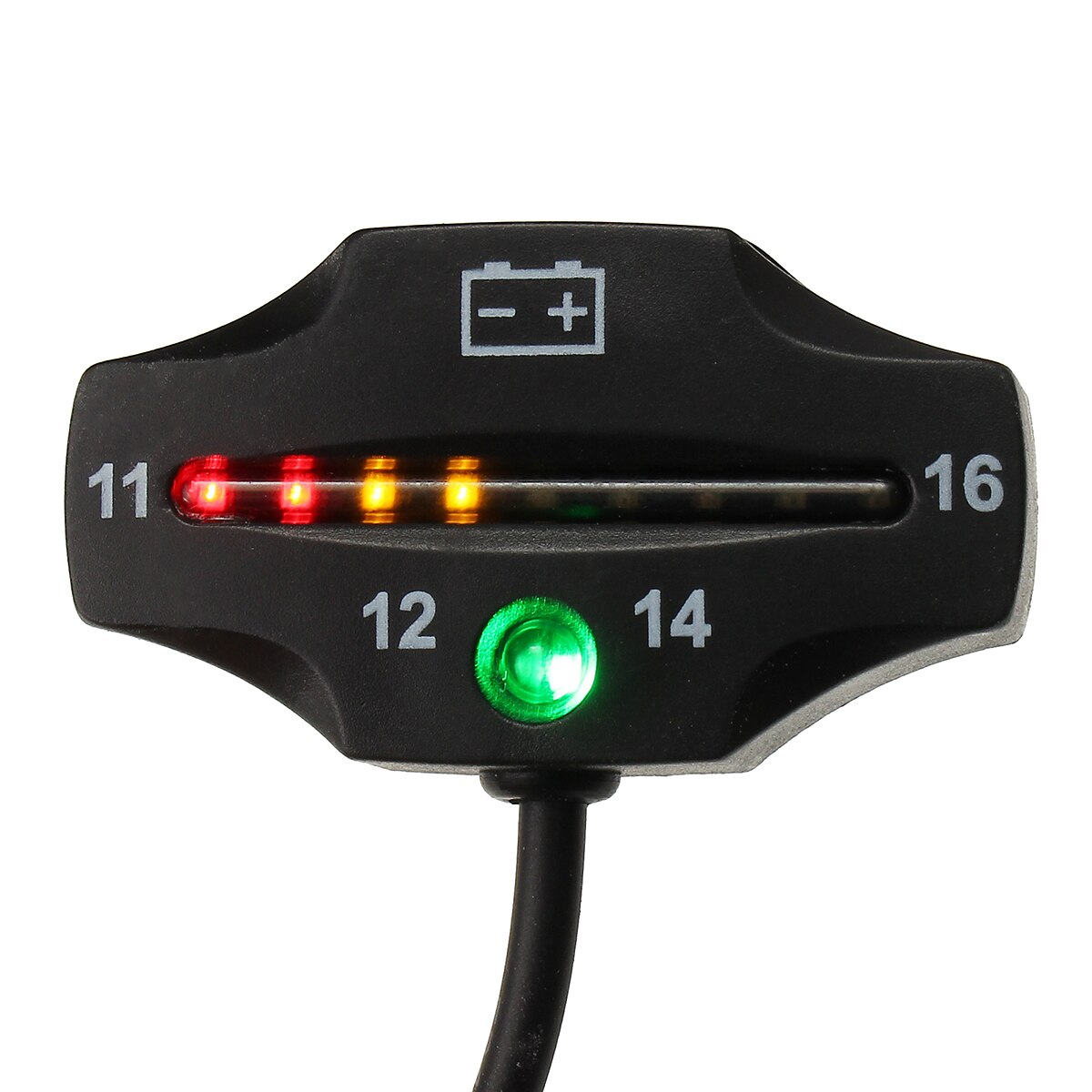 En motorcykel bil universal led batteri tester måler spændingsmåler indikator pad batteri niveau monitor 12v/24v