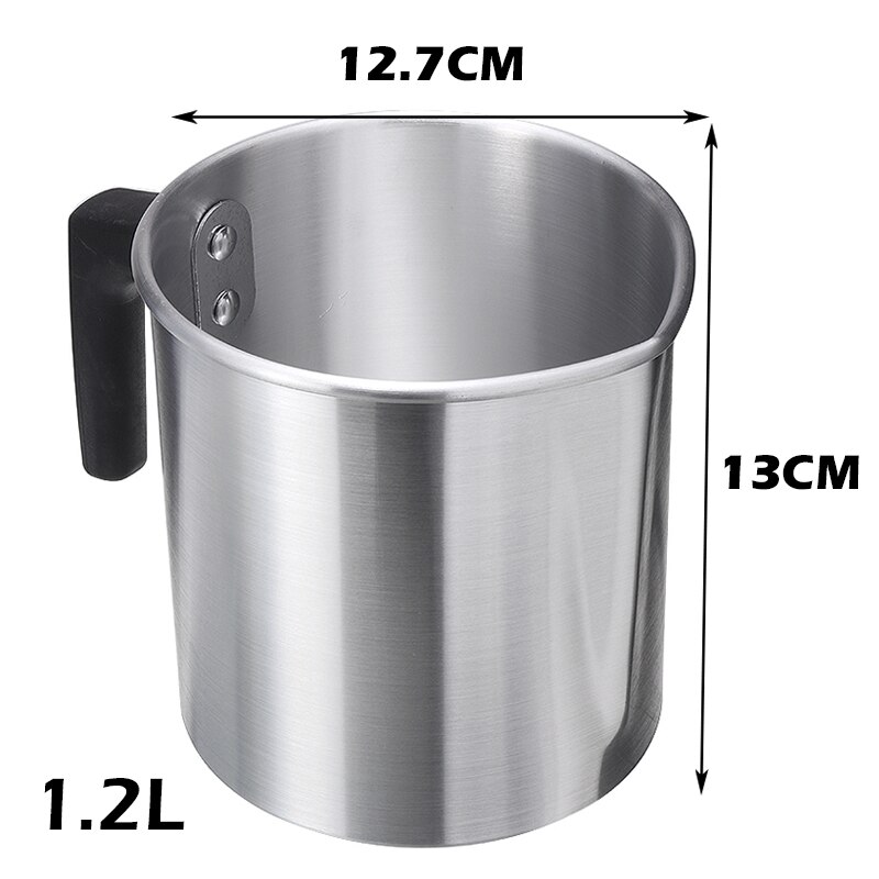 1.2L/3L Metalen Wax Smelten Pot Wax Kaars Chocolade Smelten Gieten Werper Kruik Pot Met-10 Tot 100 graden Thermometer