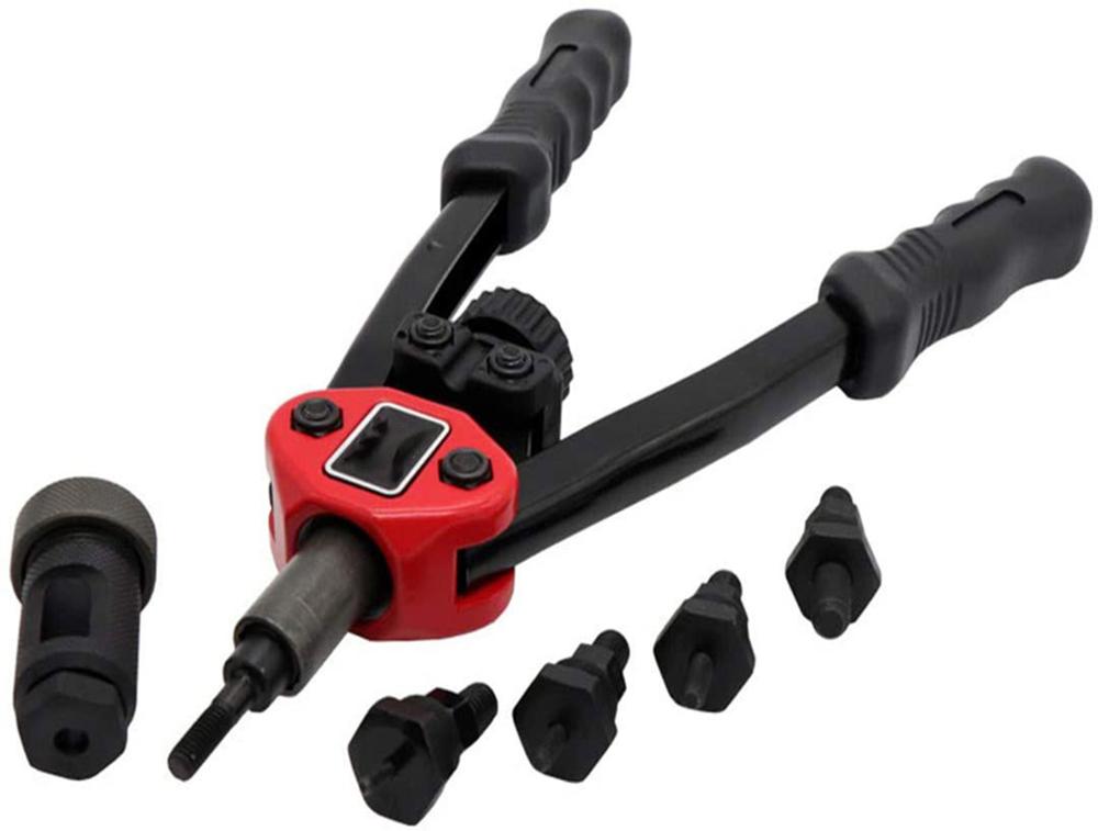 RIVET NUT TOOL Hand Blind Riveter Hand Riveter Rivet Gun with 5 Metric Mandrels 50pcs Rivnuts