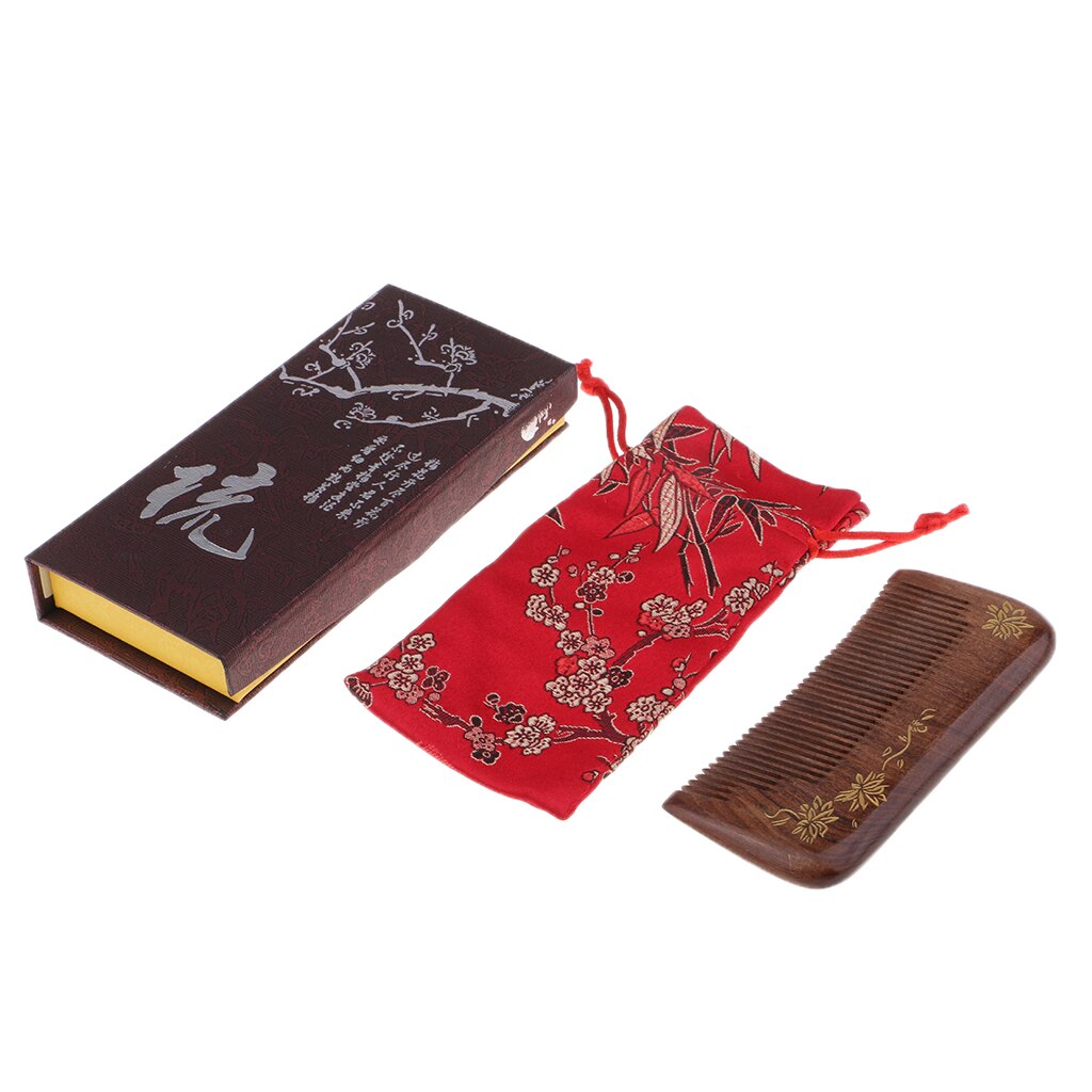 Hair Comb - Wood with Anti-Static & No Snag Handmade Brush for Beard, Head Hair, Mustache with in Box