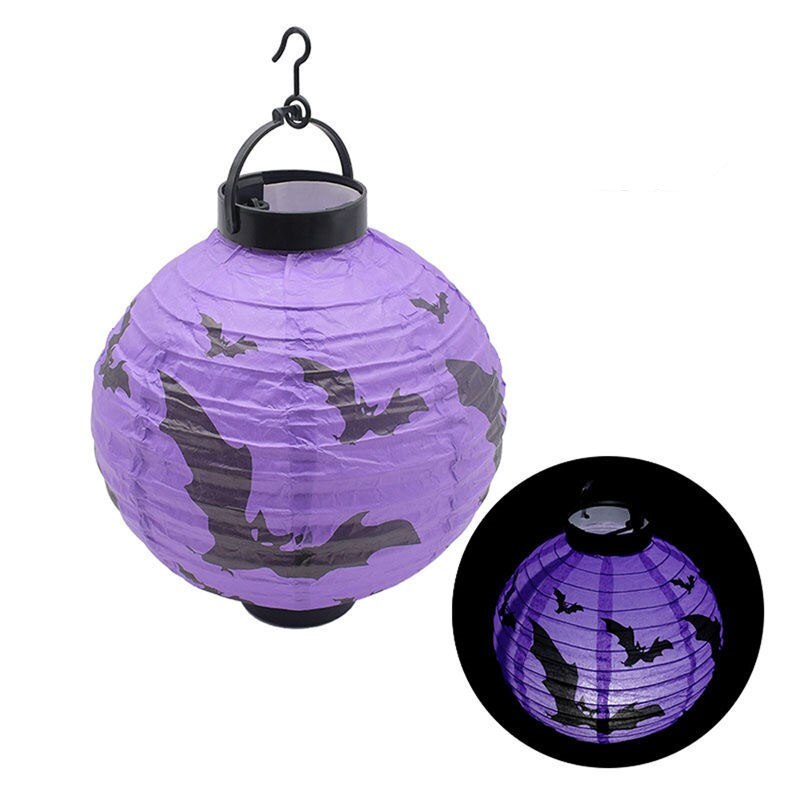 1PC Halloween Pumpkin Round Chinese Paper Lantern Party Decor Craft DIY Hanging Lantern Ball Party Scary Supplies U3: A6