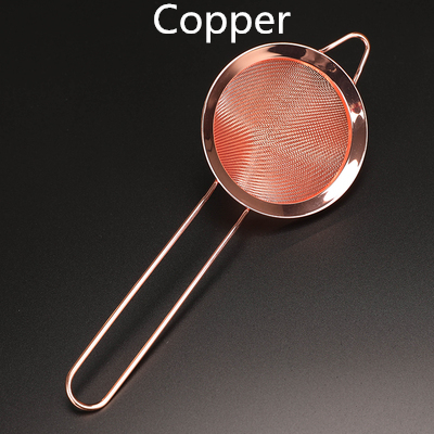 Bar Cocktail Strainer 304 Stainless Steel Cocktail Sieve Great For Removing Bits From Juice Fine Mesh Strainer Barware: Copper 23.3cm