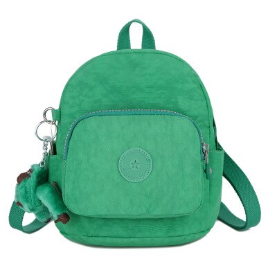 kids bag Original mini school Backpack Women nylon Bagpack small Shoulder keychain Back pack girls school bags mochila: Green