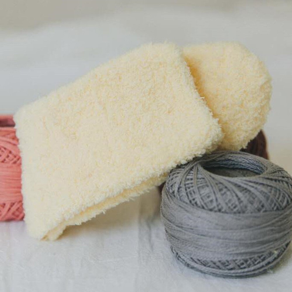 Chaussettes duveteuses pour femmes et filles, douces et chaudes, couleur Pure, pour la maison, #30