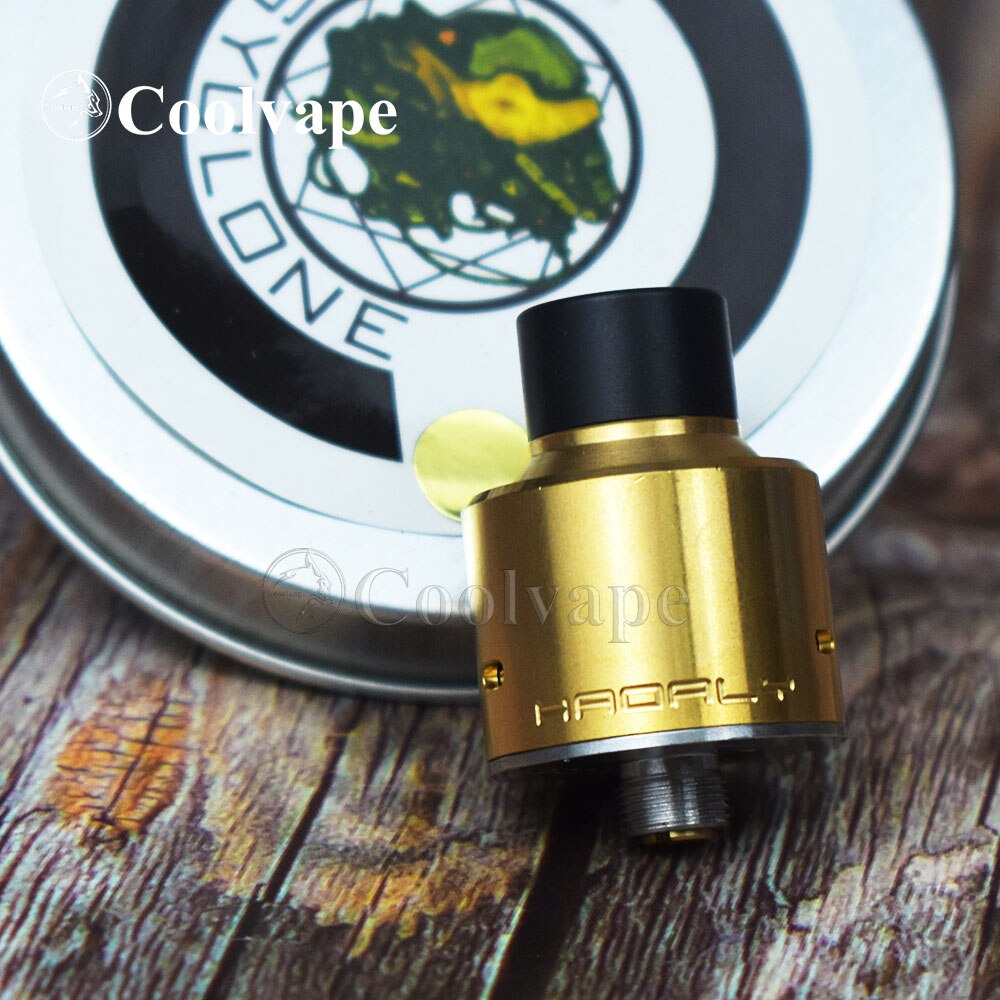 coolvape Hadaly RDA with bf pin 316ss rda Atomizer 22mm Replaceable Airflow Single coil vs HAKU VENNA V2 rda FLAVE EVO 22mm RDA: gold / rda with 1box coils